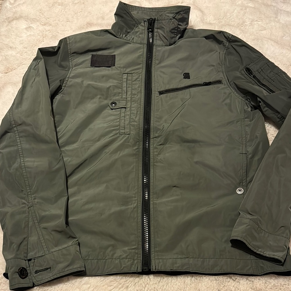 G-Star Raw Olive Green Sz Large Men’s Bomber Jacket